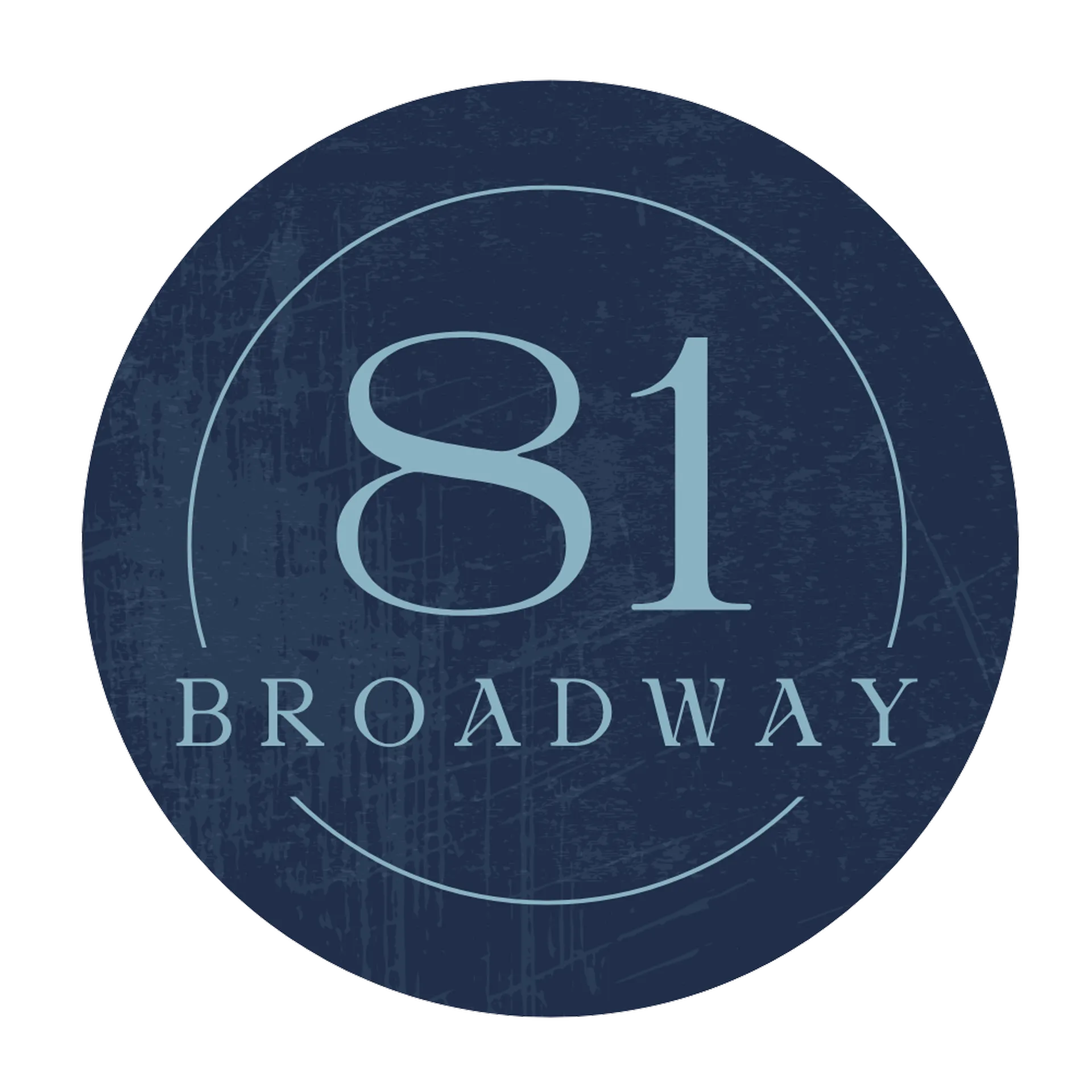 81 Broadway simplified badge in navy