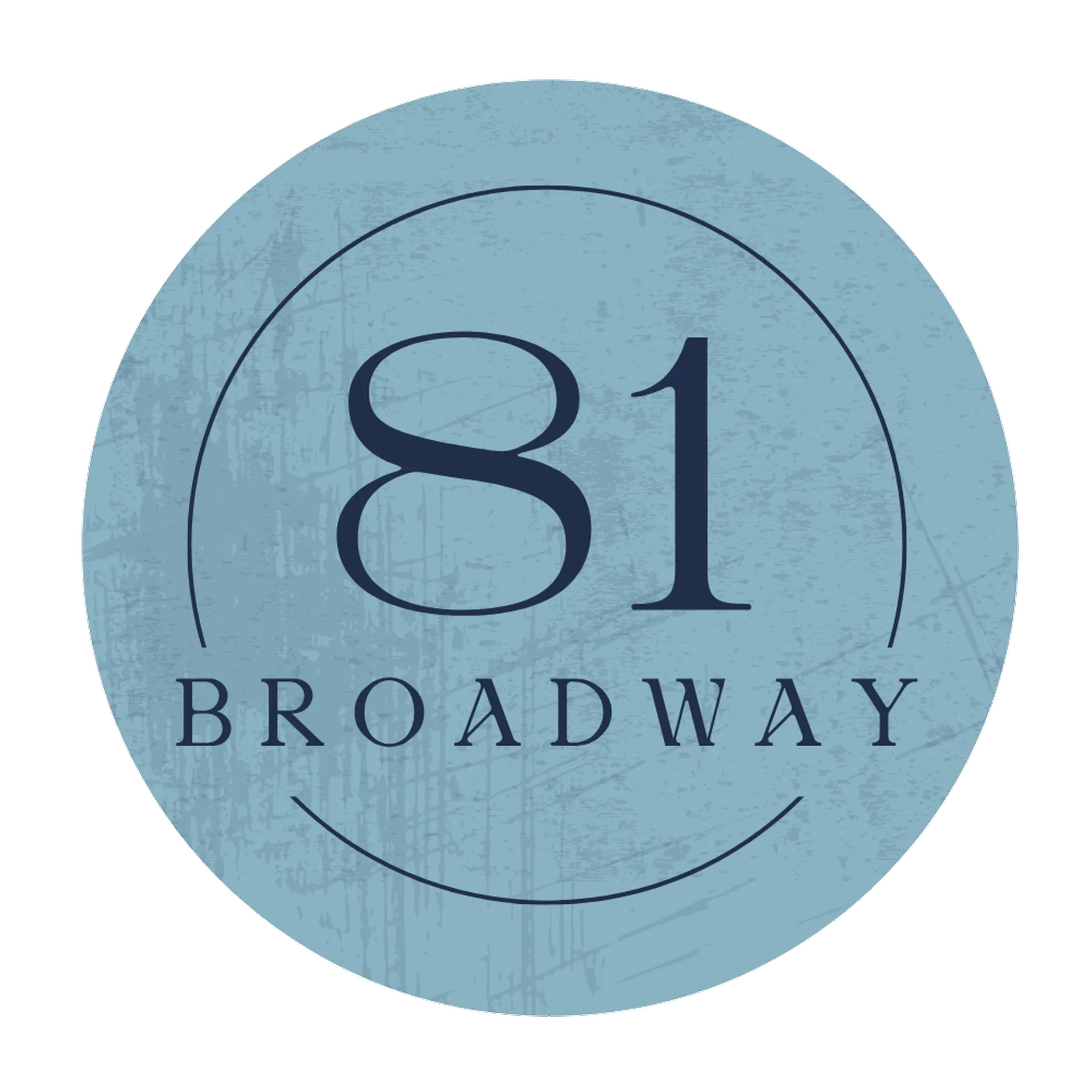 81 Broadway simplified badge in light blue