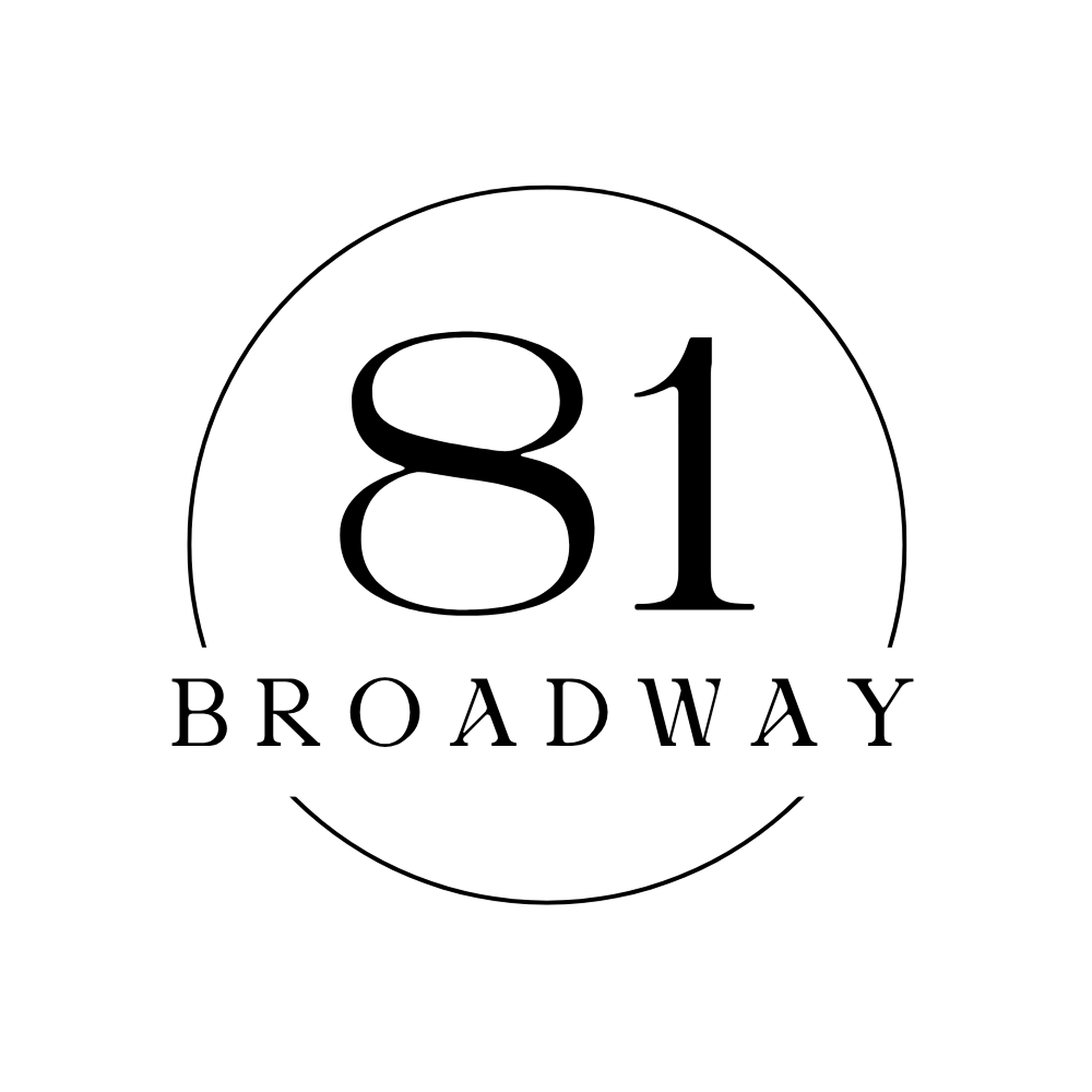 81 Broadway simplified logo, black line version