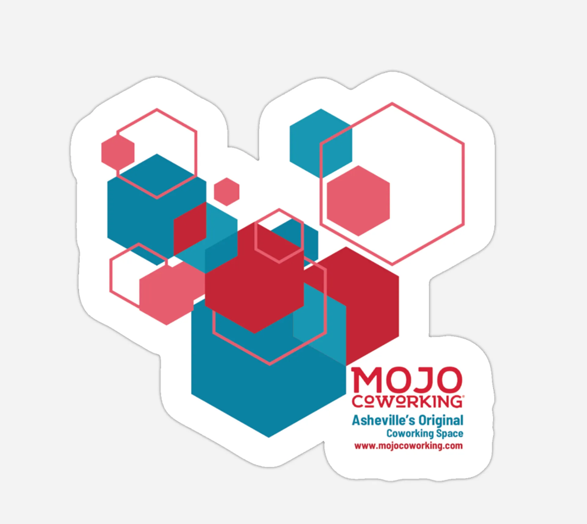 Mojo Coworking hexagon sticker