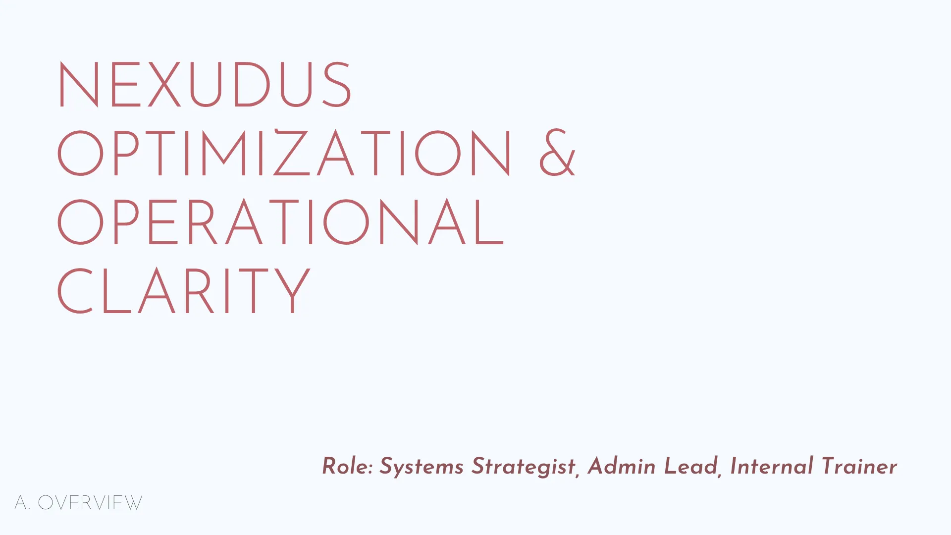 Slide 7: Nexudus: overview, optimization and operational clarity