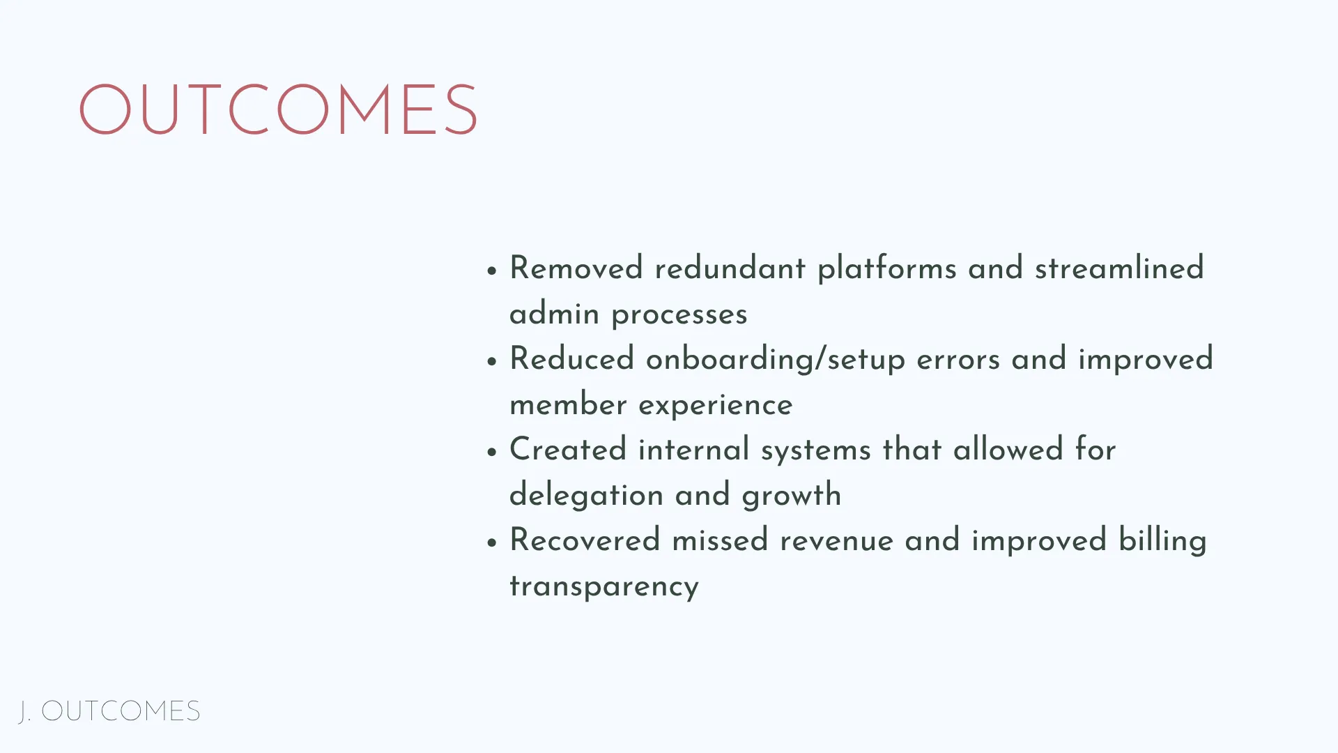 Slide 16: Nexudus: outcomes