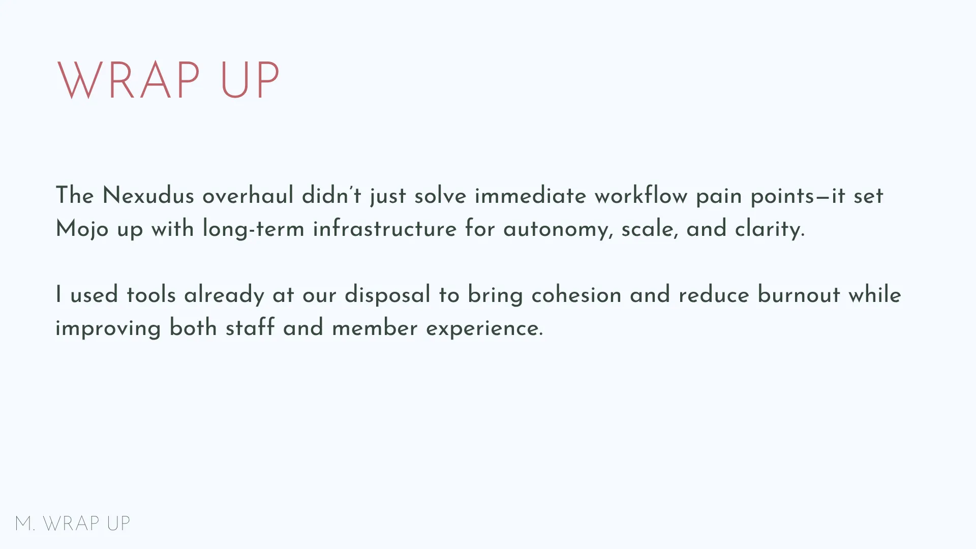 Slide 19: Nexudus: wrap up