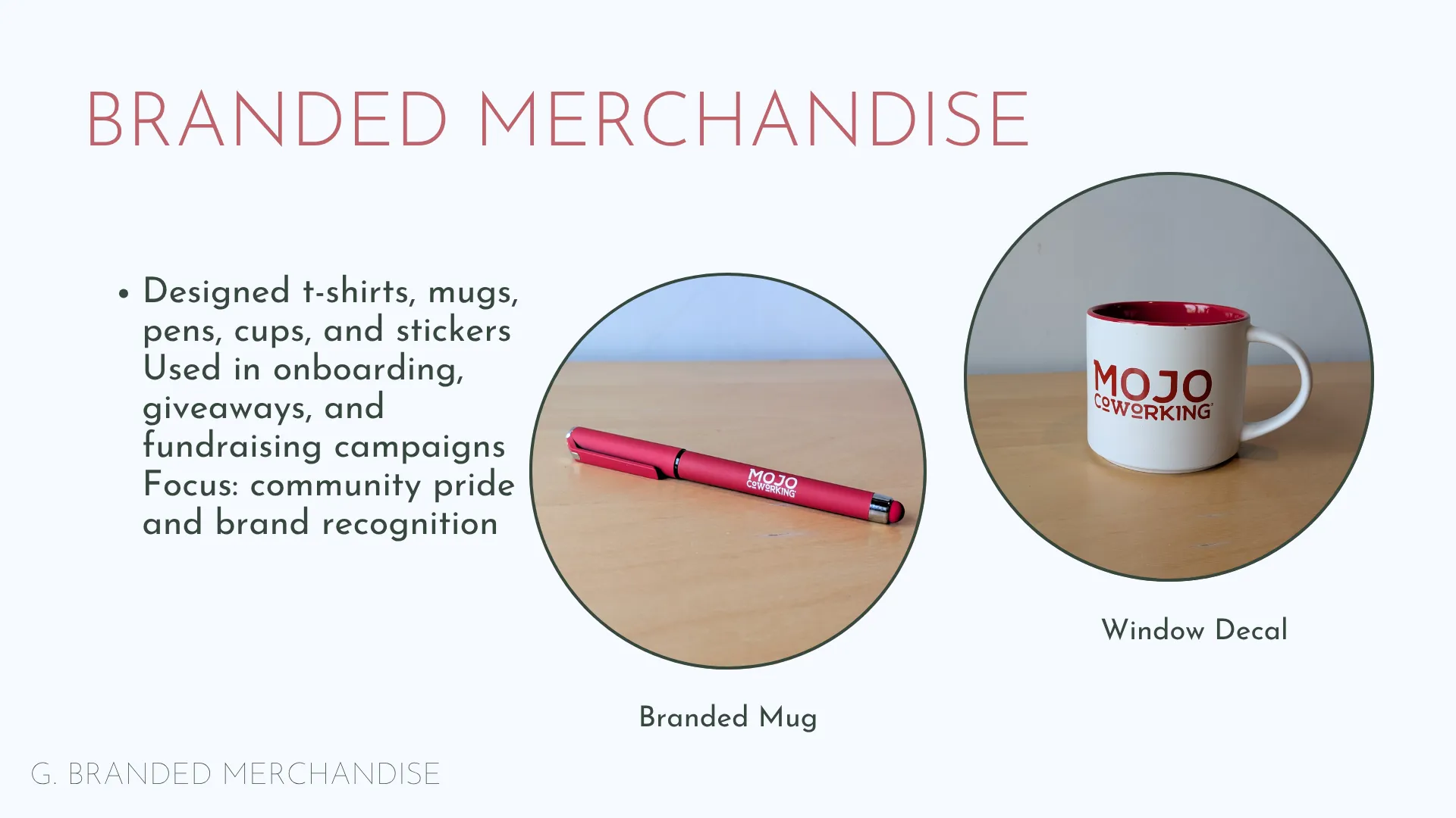 Slide 27: Brand: branded merchandise