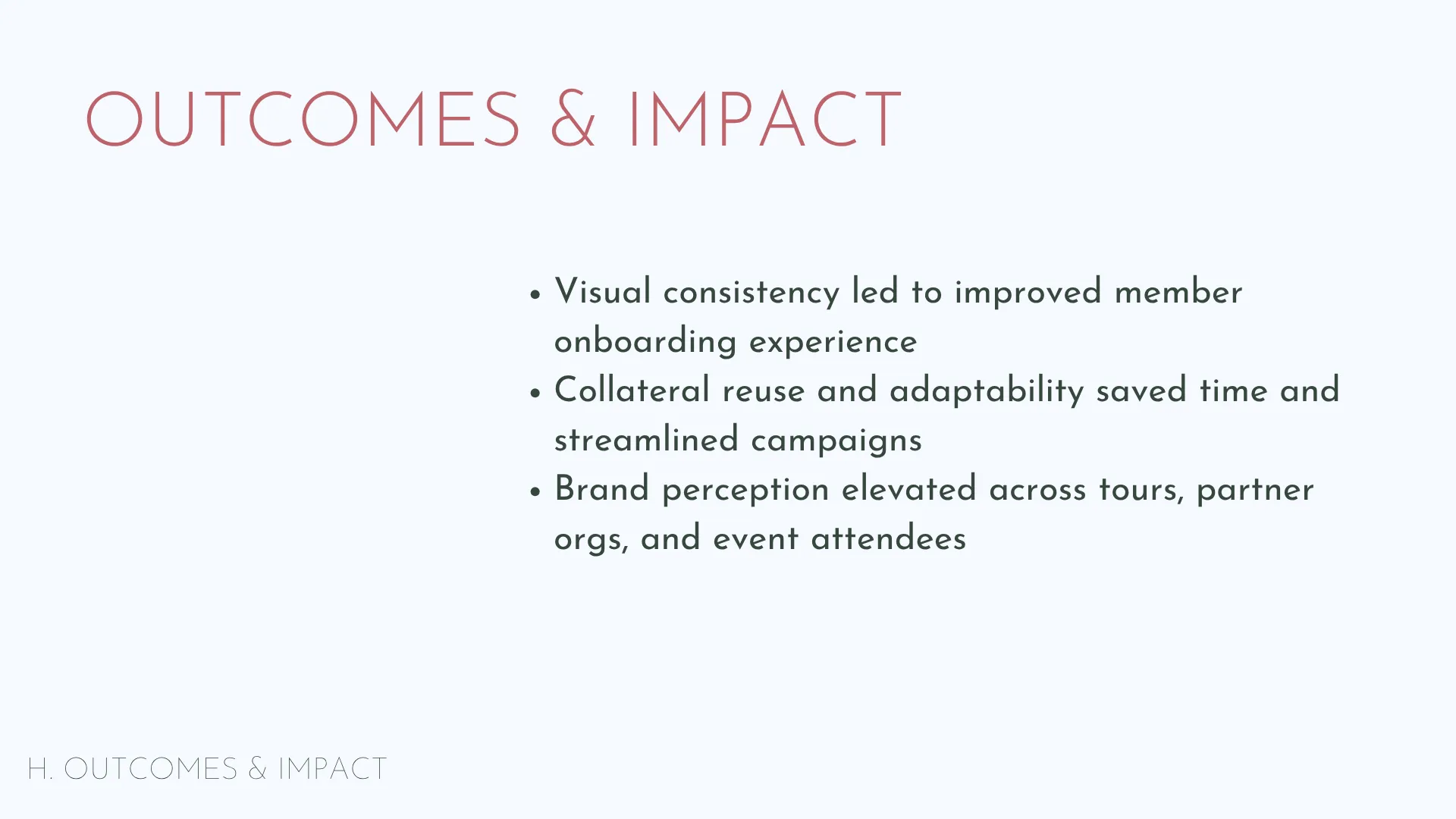 Slide 28: Brand: outcomes and impact