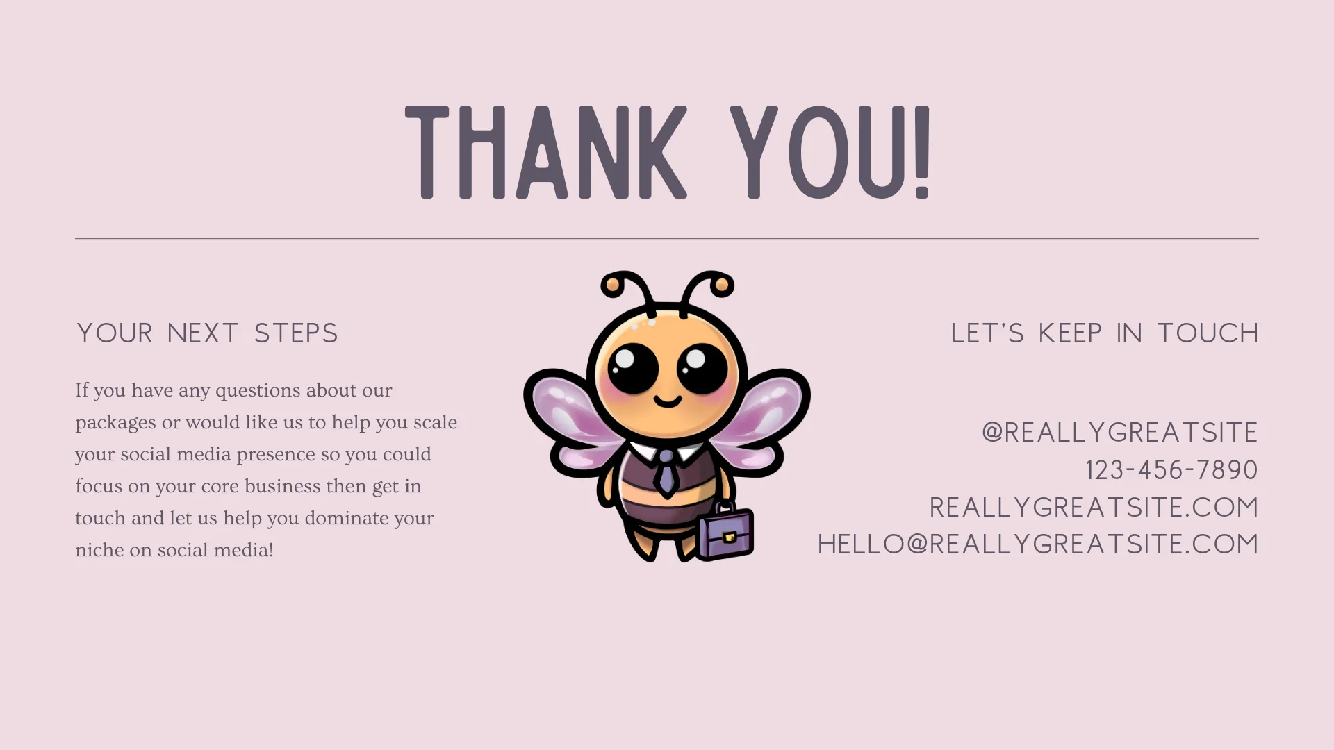 Proposal thank-you slide