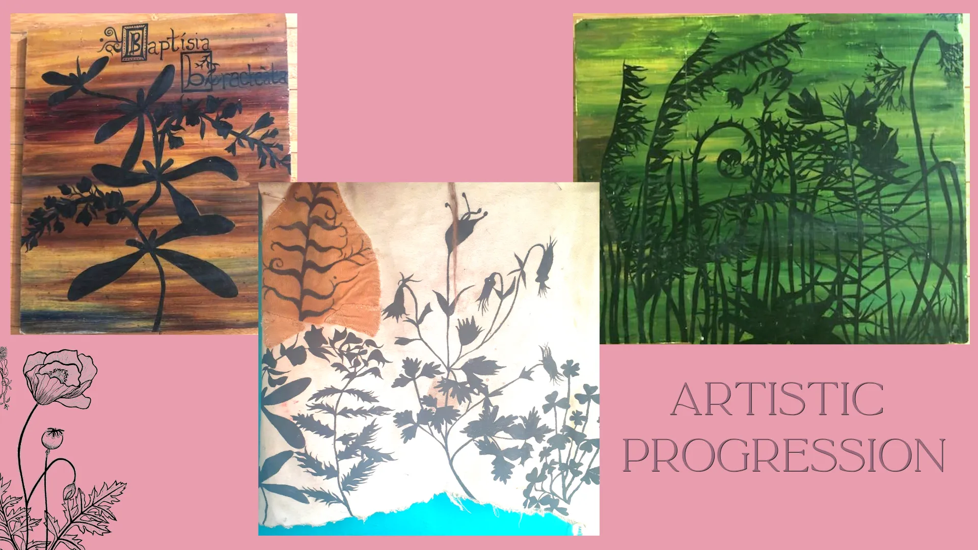 Artistic progression of the botanical prints