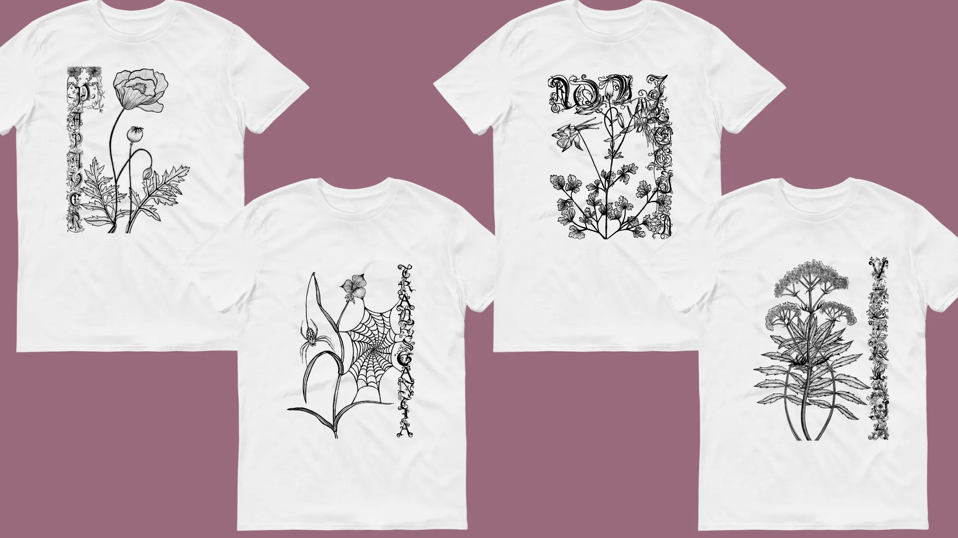 Botanical t-shirt collection, part three