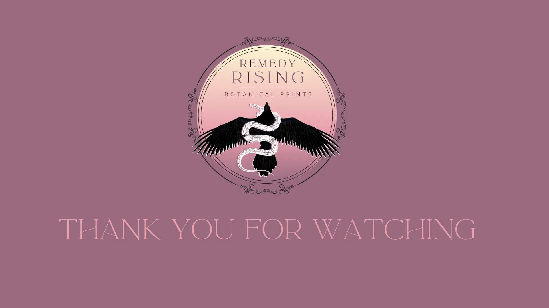 "Thank you for watching" end card